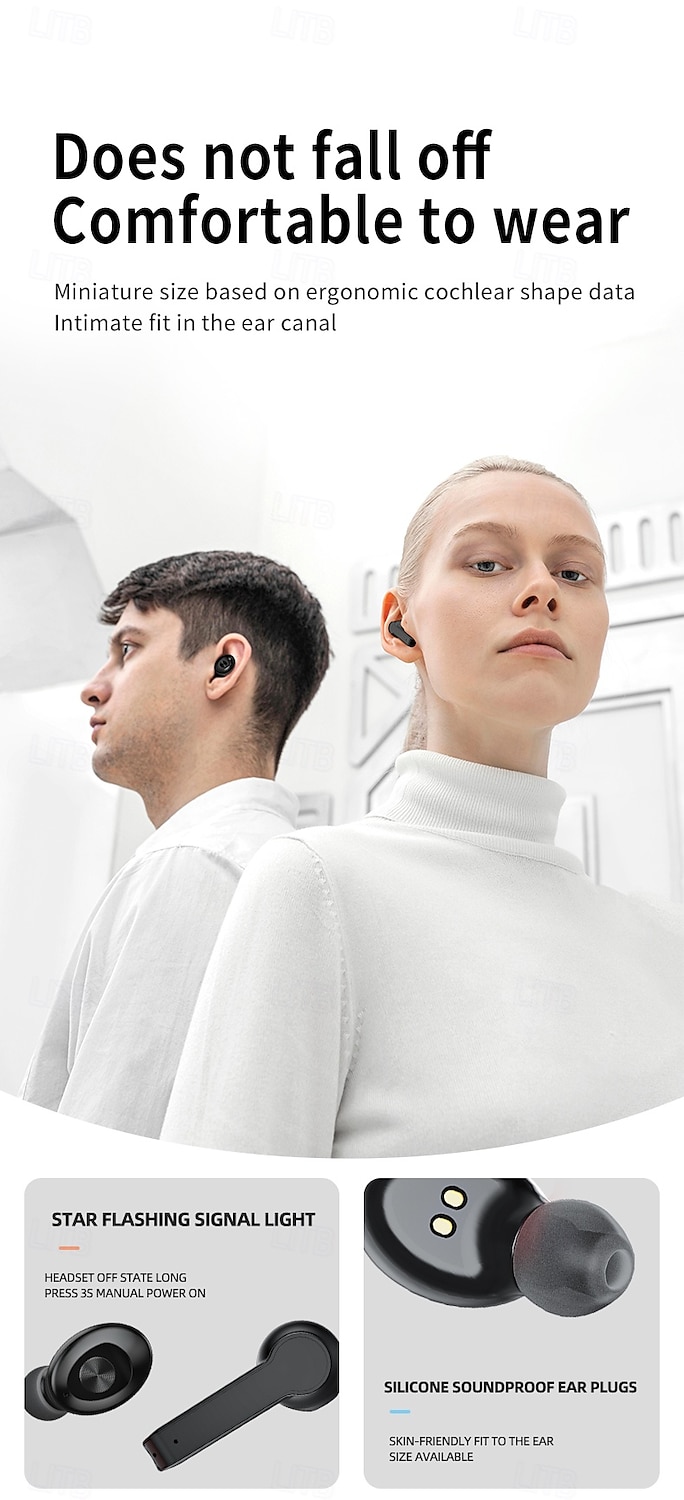 XG15 True Wireless Headphones TWS Earbuds In Ear Bluetooth 5.3 Sports Waterproof IPX4 Long Battery Life for Apple Samsung Huawei Xiaomi MI  Fitness Camping / Hiking Running Mobile Phone Travel 2025 - $31.99 –P8