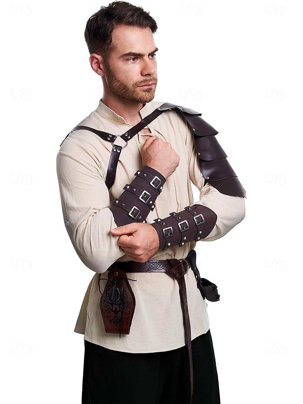 Rétro Vintage Médiéval Renaissance Pantalon Costume de cosplay Tenues Ren Faire Homme Viking Fantaisie Halloween Carnaval Mascarade Carnaval Performance LARP Adulte Chemise Pantalon Ceinture de 2025 ? $76.99 –P6