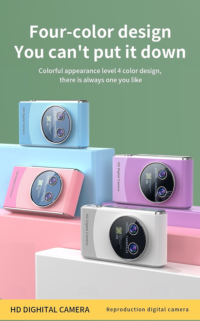 Digital Camera with Zoom Dual Cameras Auto Focus Vlogging Selfie for Travel Camera Auto Focus 2025 - $87.99 –P7