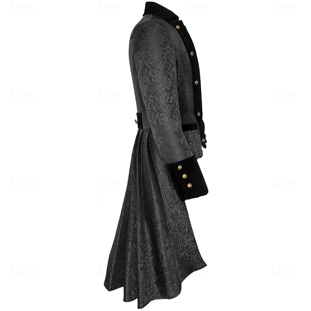 Punk y gótico Renacimiento siglo 17 Abrigo Chaqueta Gabardina Caballero Noble Hombre Víspera de Todos los Santos Carnaval Mascarada Evento / Fiesta Mascarada Feria del Renacimiento Adulto Chaqueta 2025 - $49.99 –P5