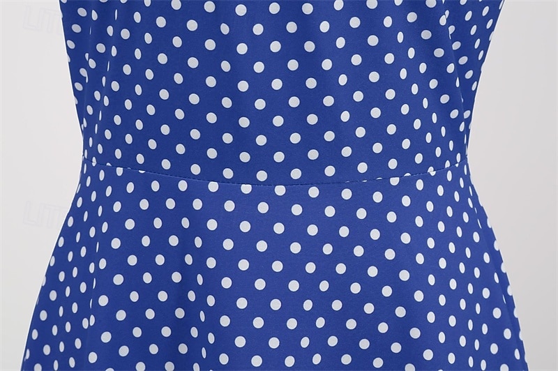 Elegante Classico Anni 1950 Vestito A Pois Linea ad A Costume Per donna San Valentino Evento / Festa Data Tè Adulti Vestito Primavera & Estate del 2025 a $21.99 –P20