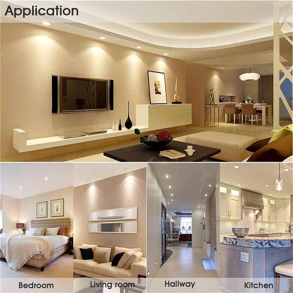 2026年 LED ダウンライト 7W スポットライト 埋め込み式天井ランプ ライト 家庭用照明 キッチン リビングルーム バスルーム 2/4個  コレクション – $24.99 –P4