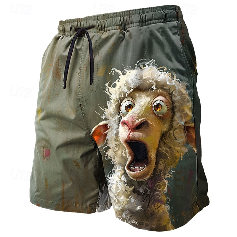 Homme Mouton Marrant Animaux laids Caleçons de Bain Surf Boardshort Short Taille médiale Vêtement de rue Hawaïen Casual du quotidien Vacances Poche Cordon Taille elastique Designer Vêtement Tenue de 2025 ? AU $32.69 –P1