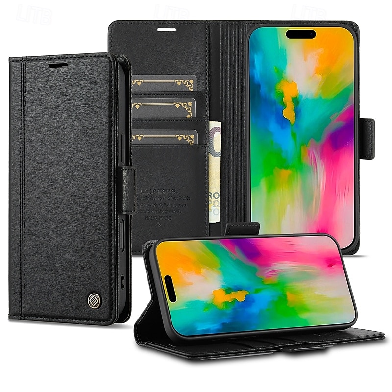 Phone Case For iPhone 16 Pro Max Plus iPhone 15 Pro Max Plus iPhone 14 13 12 11 Pro Max Plus Mini Flip Cover with Stand Holder Card Slot Shockproof Retro TPU PU Leather 2025 - $16.99 –P4