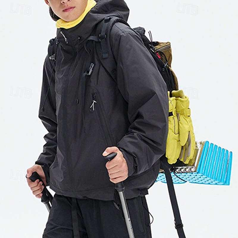 Homens Jaqueta Softshell Jaqueta de Trilha Inverno Ao ar livre Térmico / Quente A Prova de Vento Impermeável Jaquetas 3-em-1 Jaqueta de Inverno Jaqueta corta-vento Viajar Preto Cinzento Claro Verde de 2025 por $141.99 –P1