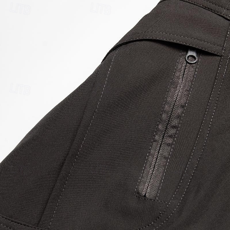 Herr Militärbyxor Cargo byxor Långbyxor Ficka Rakt ben Ensfärgat Komfort Utomhus Fullängd Ledigt Dagligen Streetwear Stylish Svart Armégrön Microelastisk 2025 - $22.99 –P10