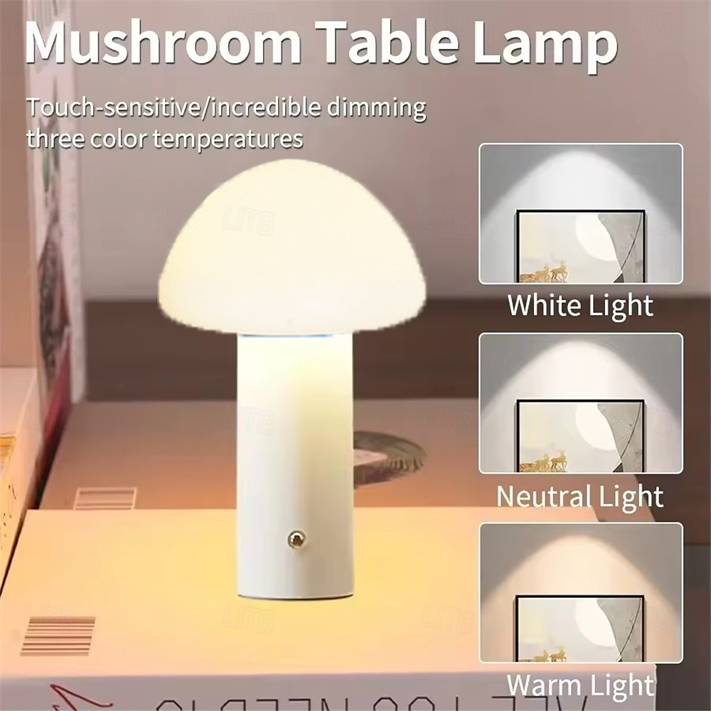 LED Mushroom Desk Lamp - USB Powered with Touch Color Dimming for Outdoor Camping Indoor Kitchen Use 2025 - $65.99 –P4
