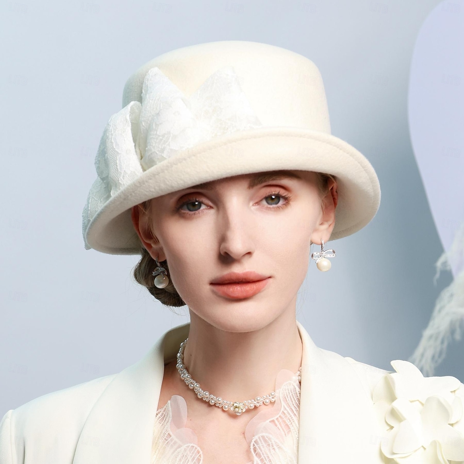 kalapok 100% gyapjú tányér / cloche sapka esküvői tea party elegáns esküvő csípős fejfedővel 2025 - $46.99 –P2