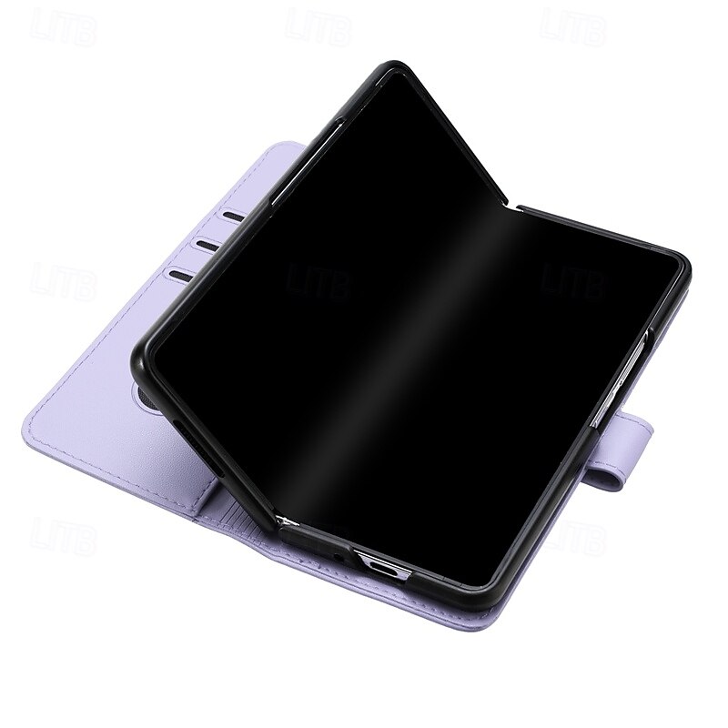 2025年 電話 ケース 用途 サムスンのギャラクシー Zフォールド6 Z Fold 5 Z Fold 4 Z Fold 3 バックカバー カード挿入口 耐衝撃 レトロ風 TPU PUレザー コレクション – $16.99 –P11
