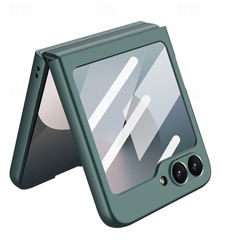2025年 電話 ケース 用途 サムスンのギャラクシー Z Flip 3 バックカバー スタンド付き 耐衝撃 レトロ風 強化ガラス PC  コレクション – $27.99 –P6