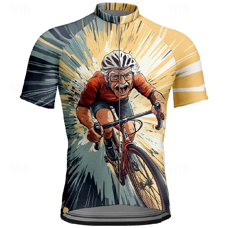 Муж. Велокофты Графика С короткими рукавами Велоспорт Футболка Футболка Джерси с 3 задними карманами Горные велосипеды Быстровысыхающий Анатомический дизайн Фитиль Дышащий Виды спорта 2026 - $30.99 –P14