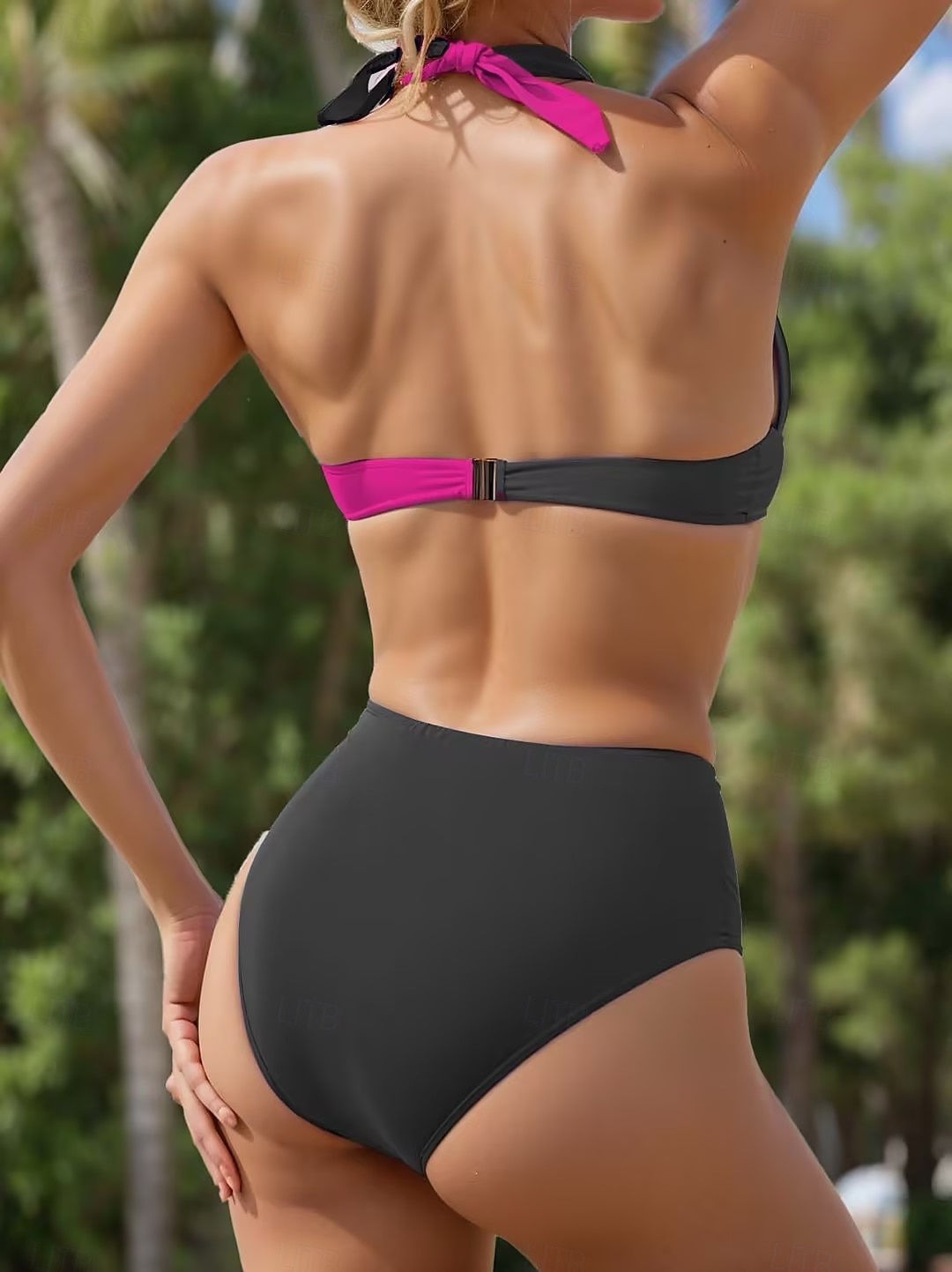 Maillots de bain pour femmes Bikini Maillot de bain à contraste de couleurs Couleur unie Mode élégante Maillots de bain de 2025 ? $29.99 –P5