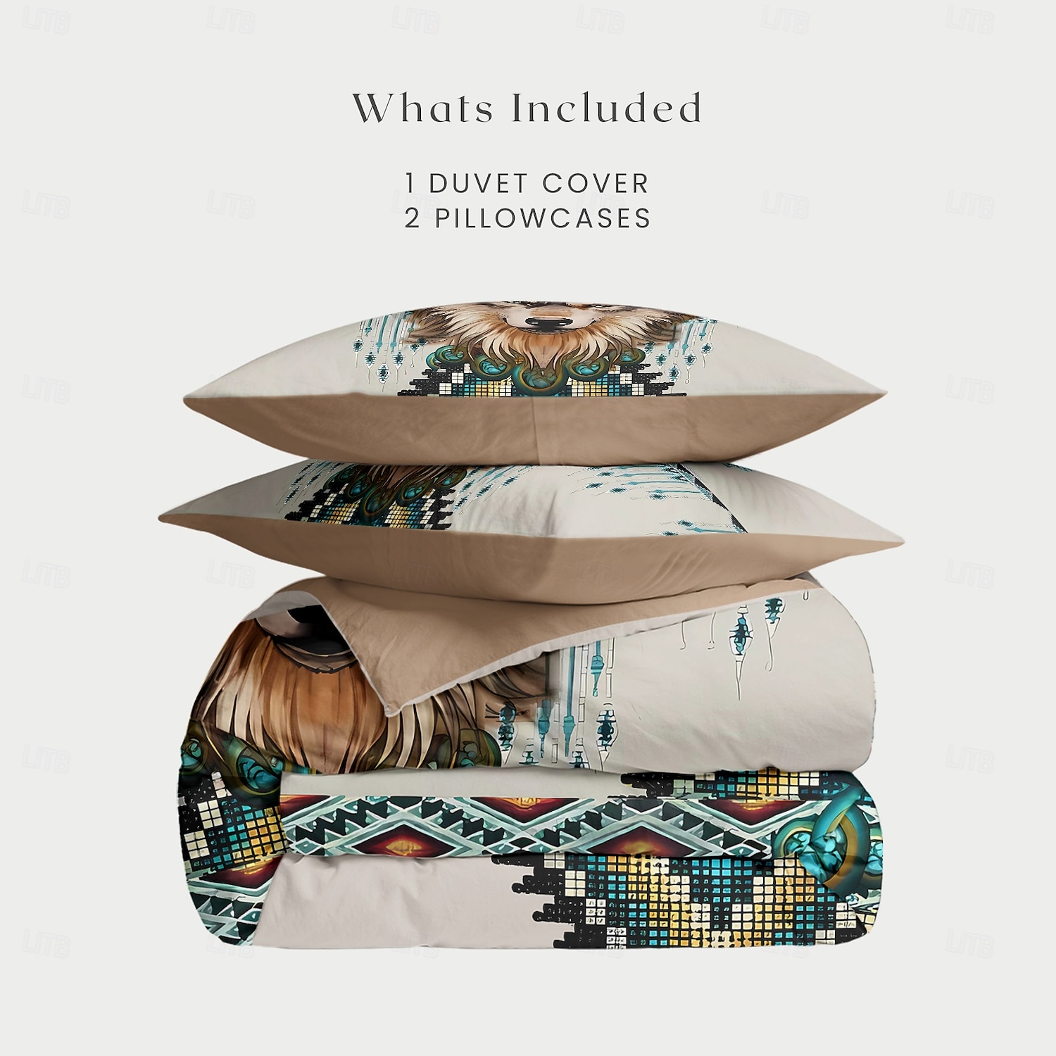 eläinten boheemityylinen pussilakanasetti 100% puuvillaa pehmeä hengittävä kangas boho eläinprintit pussilakana ja tyynyliinat hypoallergeeniset ihoystävällinen kestävä haalistumaton täydellinen boho-makuuhuoneeseen 2025 - $60.99 –P10