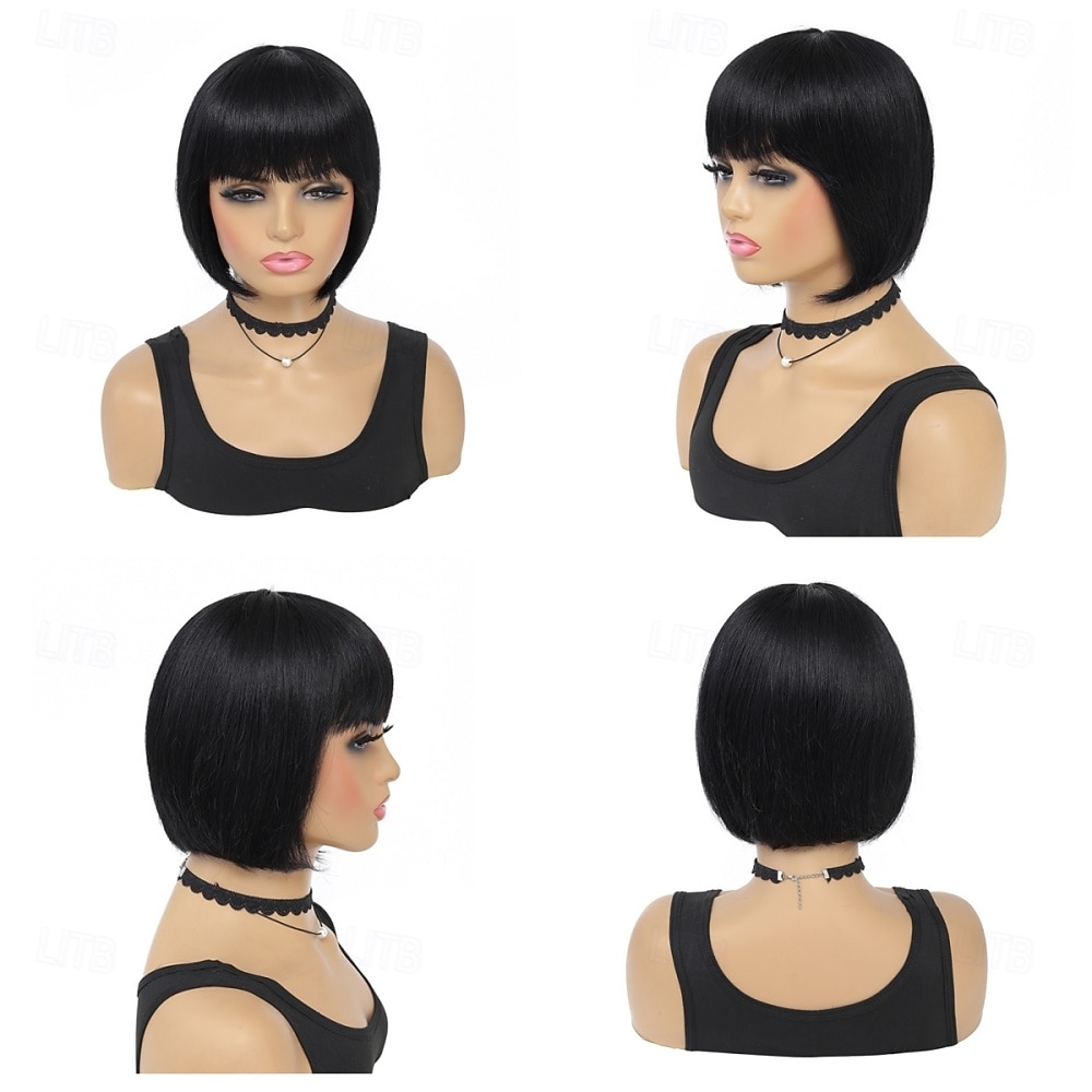 perruque de cheveux humains coupe courte ... de 2026 ? $24.99 –P1