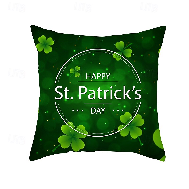 husă de perne decorativă ziua Sfântului patrick 1 bucată shamrock husă de pernă pătrată moale față de pernă pentru dormitor living canapea canapea scaun 2025 - $12.99 –P10