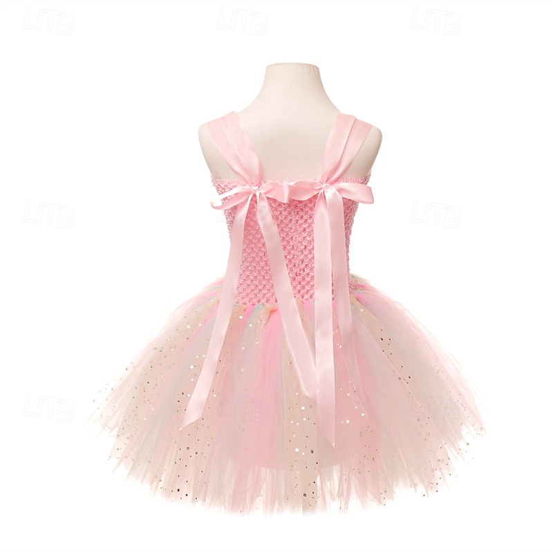 Book Week 2026 Kids Girls' Party Dress Rainbow Flower Sleeveless Performance Birthday Beautiful Sweet Knee-length Party Dress Swing Dress A Line Dress Summer 4-12 Years Pink Purple Light Blue 2026 - $31.99 –P11