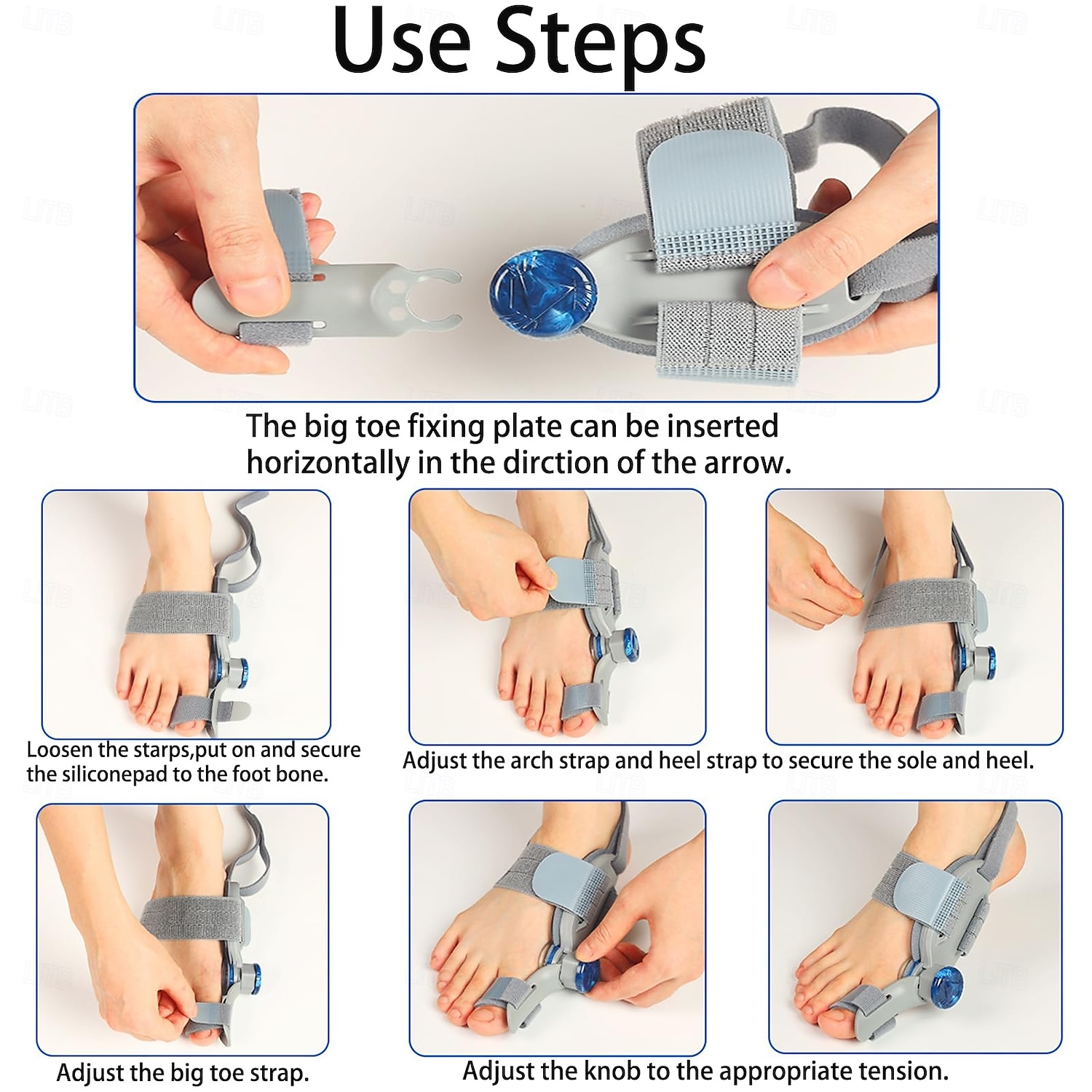 Bunion Corrector for Women Men Big Toe,Adjustable Knob Bunion Corrector for Bunion Relief,Bunion Fix with Bunion Silicone Pad,Suitable for Left and Right Feet 2025 - $20.99 –P6