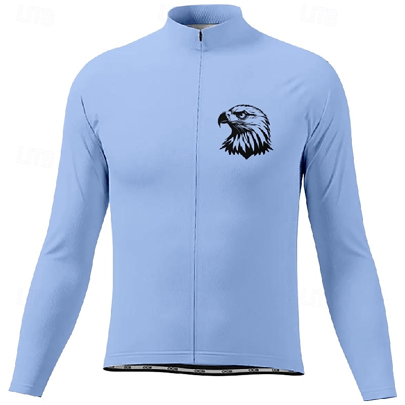 Men's Cycling Jersey Eagle Long Sleeve Bike Tee Tshirt Jersey with 3 Rear Pockets Mountain Bike MTB Quick Dry Anatomic Design Wicking Breathable Sports Dark Pink White Pink Clothing Apparel 2026 - $25.99 –P12
