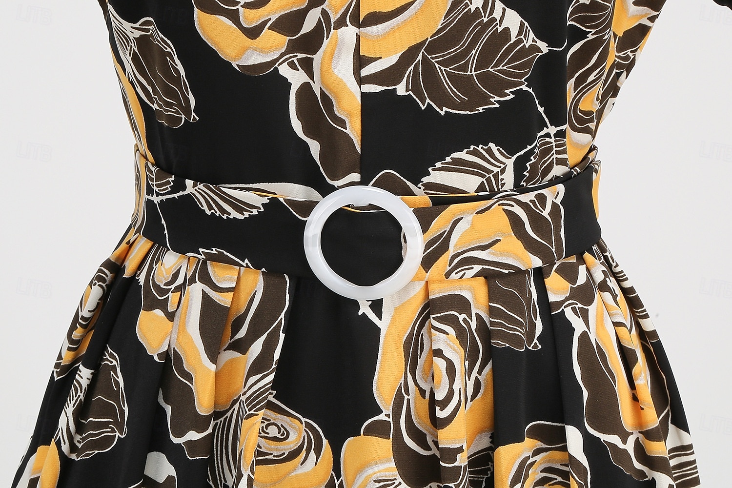 Retro Vintage 1950er Hepburn Kleid Ausgestelltes Kleid Tupfen Blume / Blumenmuster Kostüm Damen Maskerade Veranstaltung / Fest Junggesellinnenabschiedsparty Festival Erwachsene Kleid 2026 - $34.99 –P5