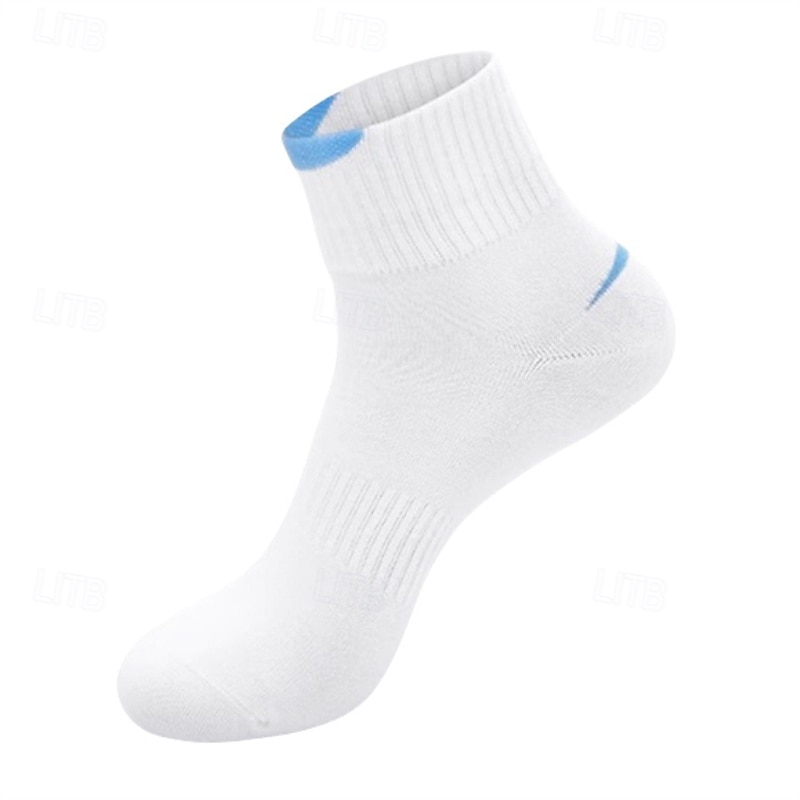Hombre 4 pares Paquetes múltiples Calcetín Calcetas Calcetines para correr Calcetines informales Negro Azul Piscina Color Bloque de color Vacaciones Deporte Diario Básico Medio Primavera Otoño Moda 2025 - $16.99 –P3