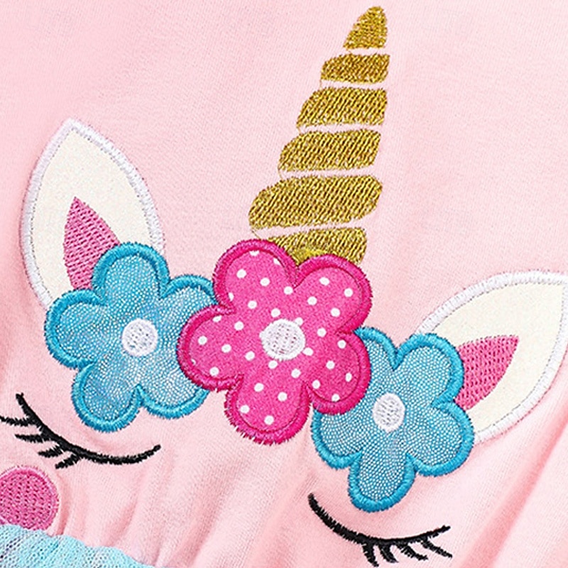 Dzieci Dla dziewczynek Sukienka Jednorożec Bez rękawów Na zewnątrz Codzienny Falbana Niejednolita całość Moda Godny podziwu Poliester Nad kolano Codzienne sukienki Sukienka A line Sukienka tiulowa 2025 - $24.99 –P9