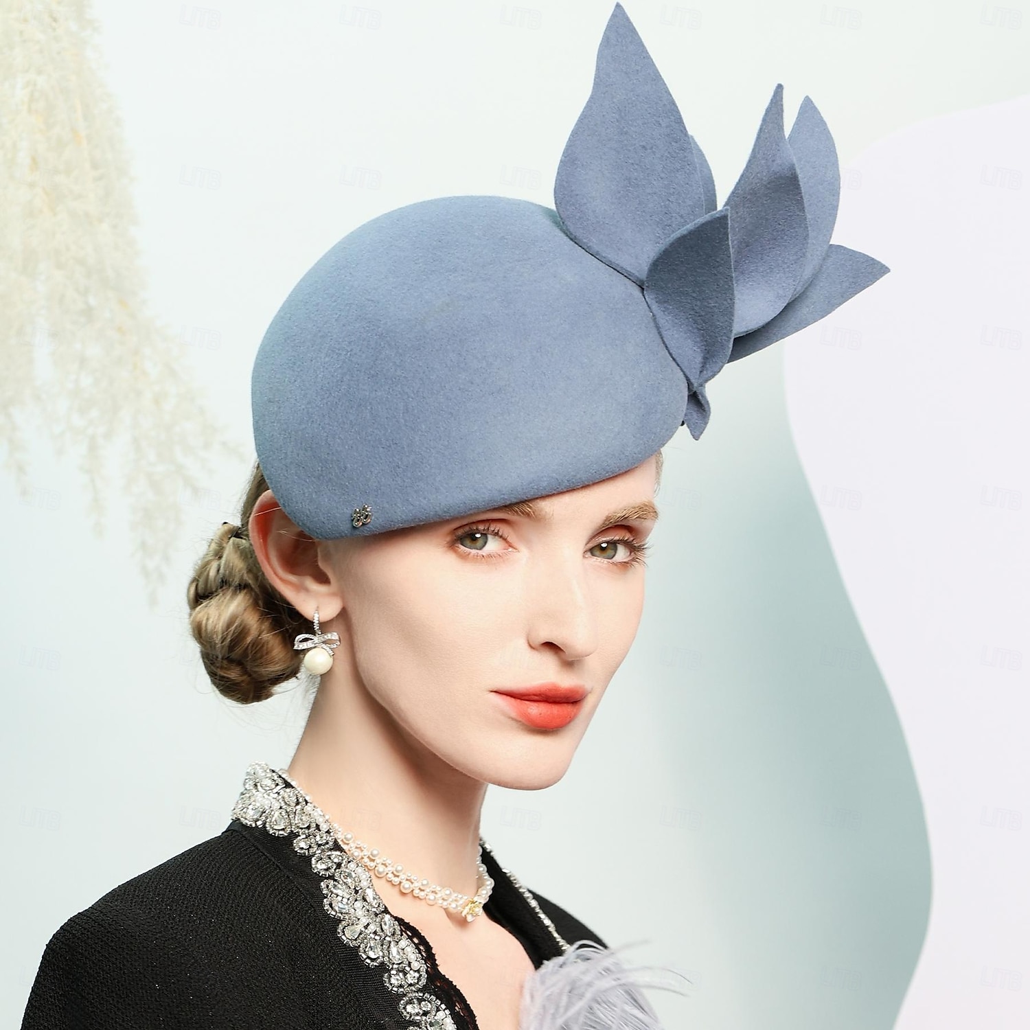 Hats 100% Wool Saucer Hat Top Hat Wedding Evening Party Elegant Wedding With Flower Pure Color Headpiece Headwear 2025 - $37.99 –P3