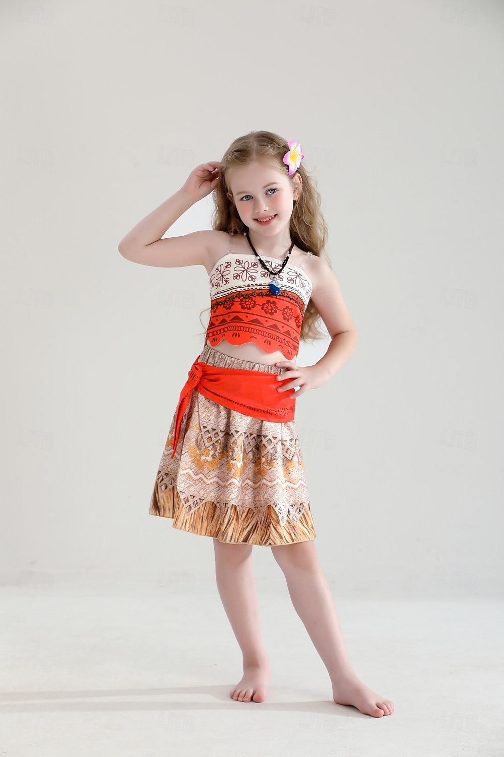 Princesa Moana Falda Parte superior del tubo Disfraces con temática de películas y televisión for Chica Niños Carnaval Día del Niño Playa Fiesta Cumpleaños 2026 - $33.99 –P17