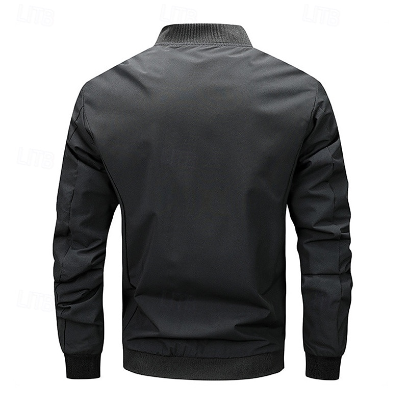 Men's Softshell Jacket Hiking Jacket Outdoor Windproof Windbreaker Jacket Traveling Black Green Khaki Dark Blue Grey 2025 - $25.99 –P2