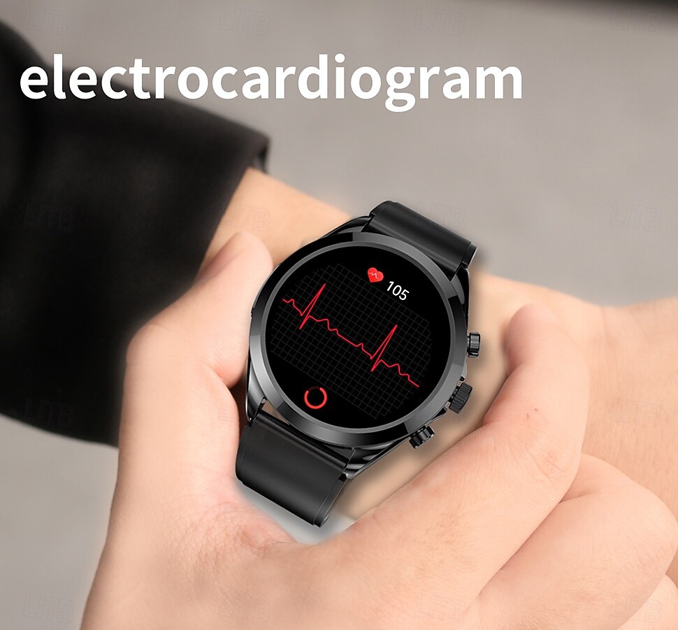 2025年 iMosi ET440 スマートウォッチ 1.39 インチ スマート·ウォッチ ブルートゥース ECG + PPG 温度監視 歩数計 と互換性があります Android iOS 女性 男性 ハンドフリーコール 防水 メディアコントロール IP 67 46mmの時計ケース  コレクション – $73.99 –P4