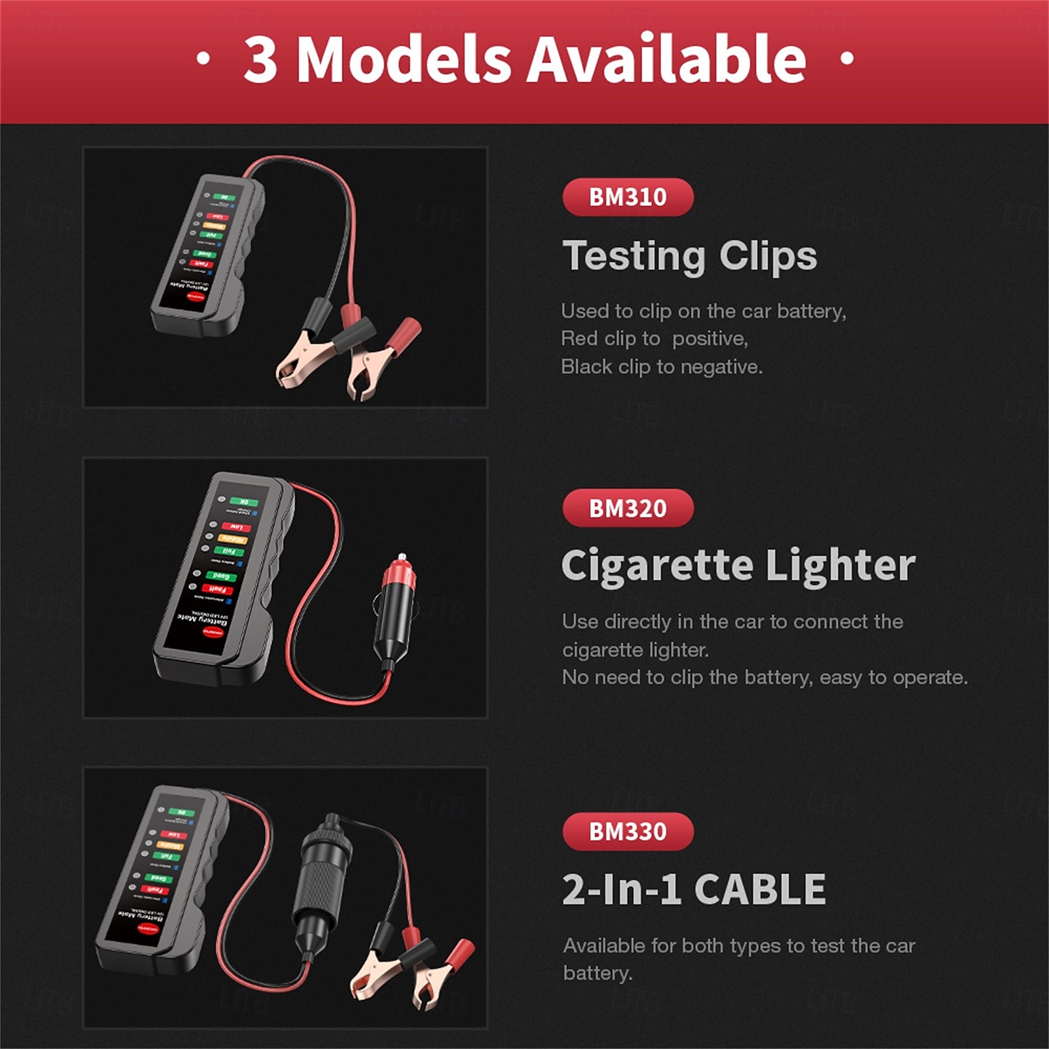Probador de batería de automóvil mini portátil de 12 V, probador de alternador digital, pantalla de 6 luces LED, herramienta de diagnóstico de automóvil, probador de batería automático 2025 - $17.99 –P7