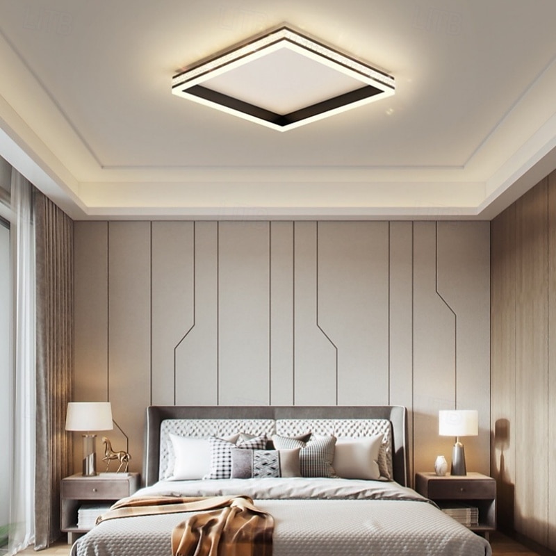 Lâmpada de teto quadrada led com escurecimento contínuo cor da luz luz de teto comutável 50cm 110-240v de 2025 por $287.99 –P3