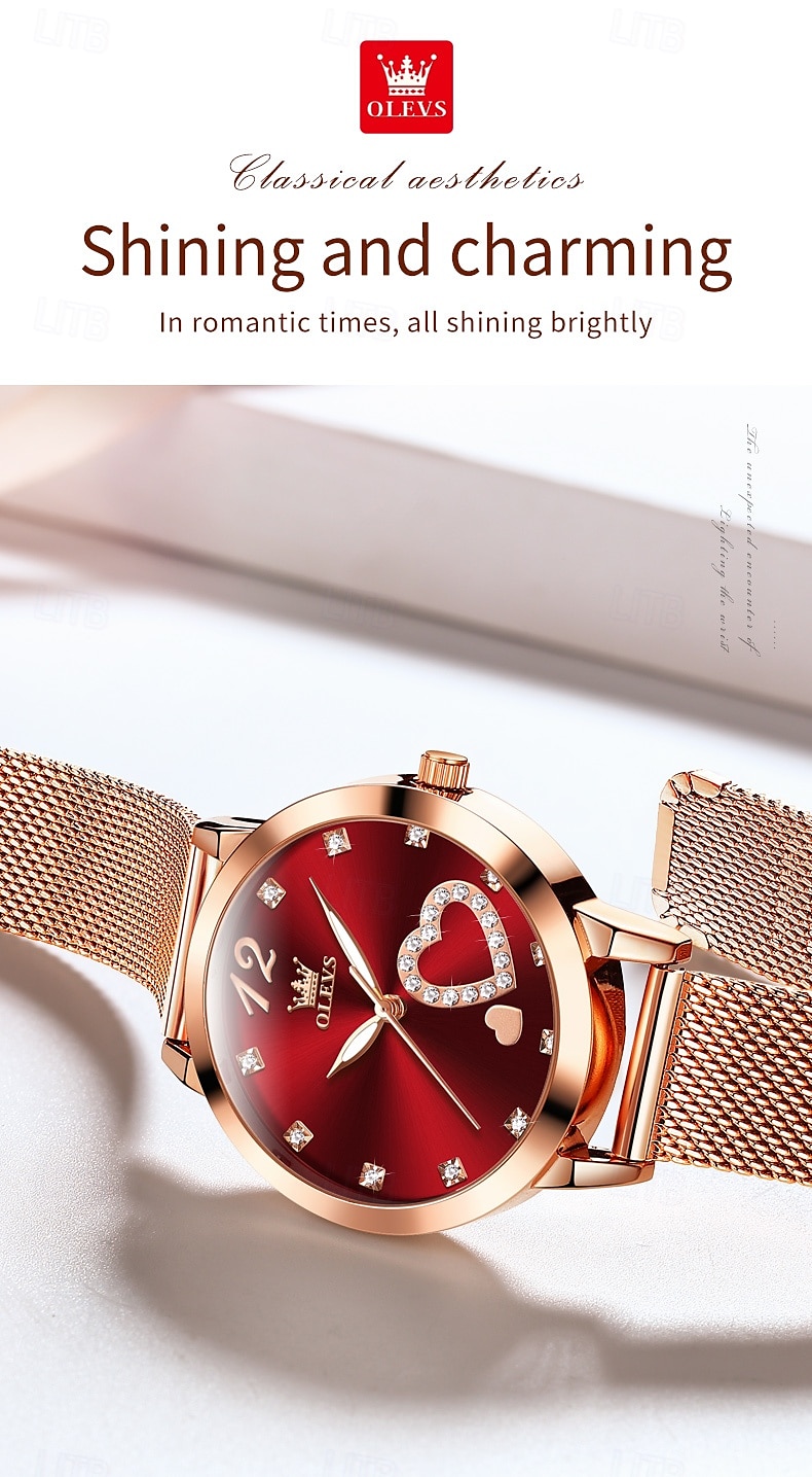 OLEVS Women Quartz Watch Fashion Casual Wristwatch Luminous Waterproof Decoration Stainless Steel Watch 2025 - $43.99 –P5