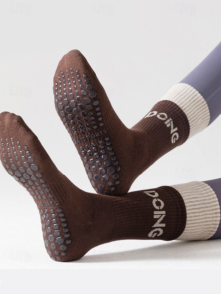 Women's Non-Slip Thermal Yoga Socks - Soft Stretch Knit Crew Socks for Winter Sports, Fitness, and Indoor Workouts 2025 - $7.99 –P4
