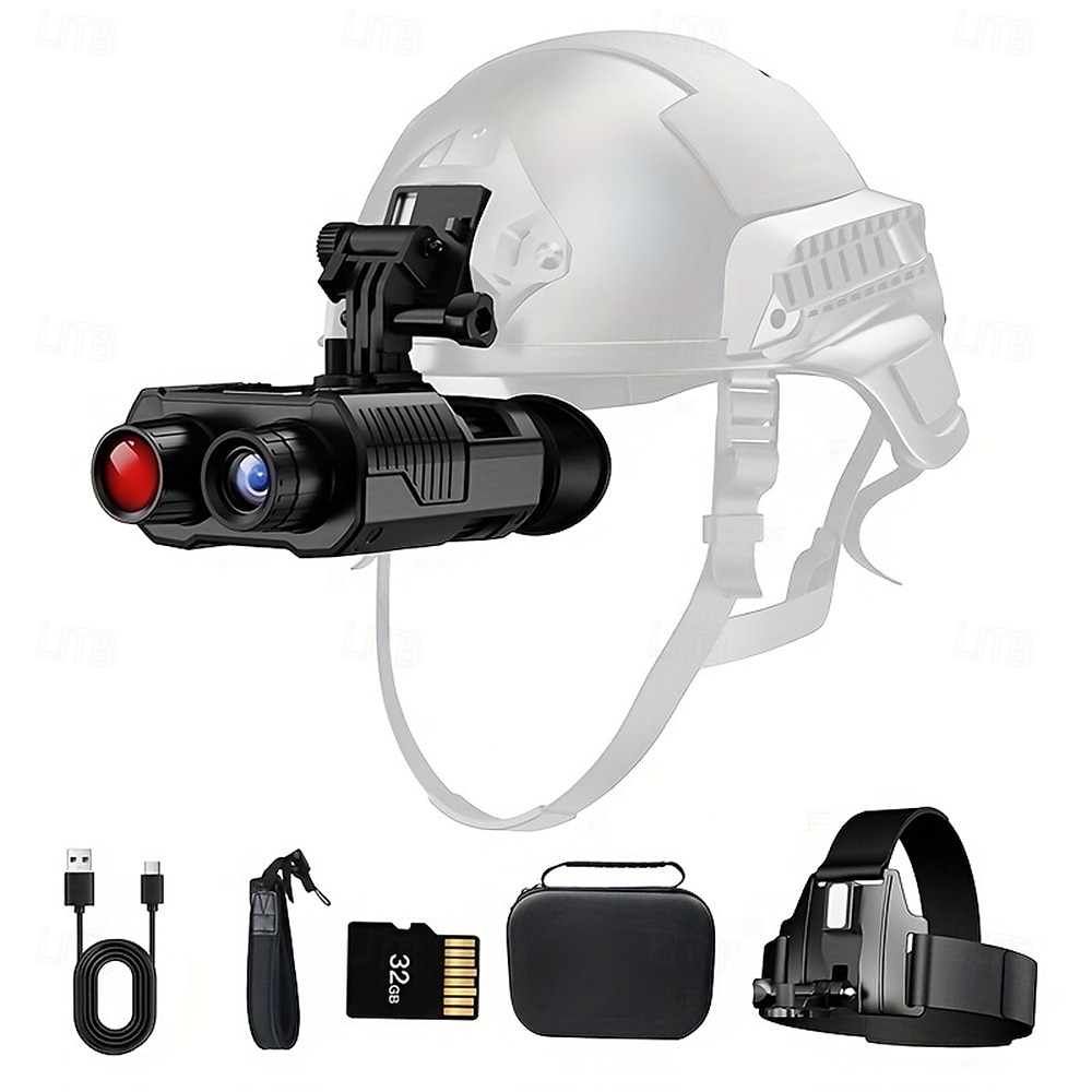 Digital HD Infrared Night Vision Binoculars 4x Digital Zoom Full HD Dual Lens Compatible with Fast MICH Helmet Portable with Head Mount & Carry Case Hunting Night Vision Equipment 2025 - $407.99 –P5