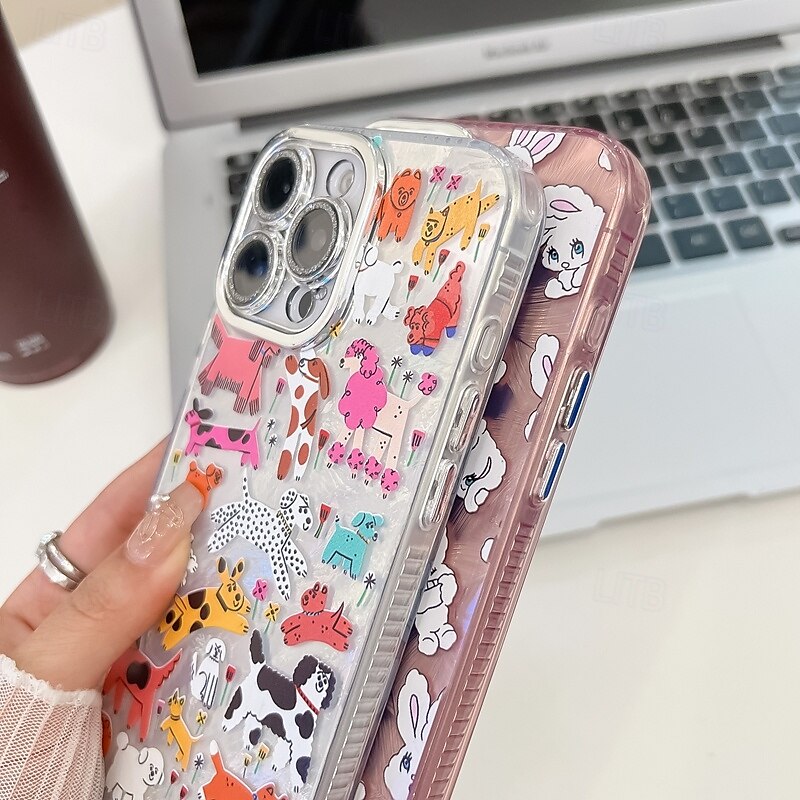 telefone Capinha Para iPhone 16 Pro Max Plus iphone 15 iPhone 15 Pro Max iPhone 14 Pro Max iPhone 13 Pro Max Capa traseira com pulseira Antichoque Retro TPU Vidro Temperado de 2025 por $15.99 –P7