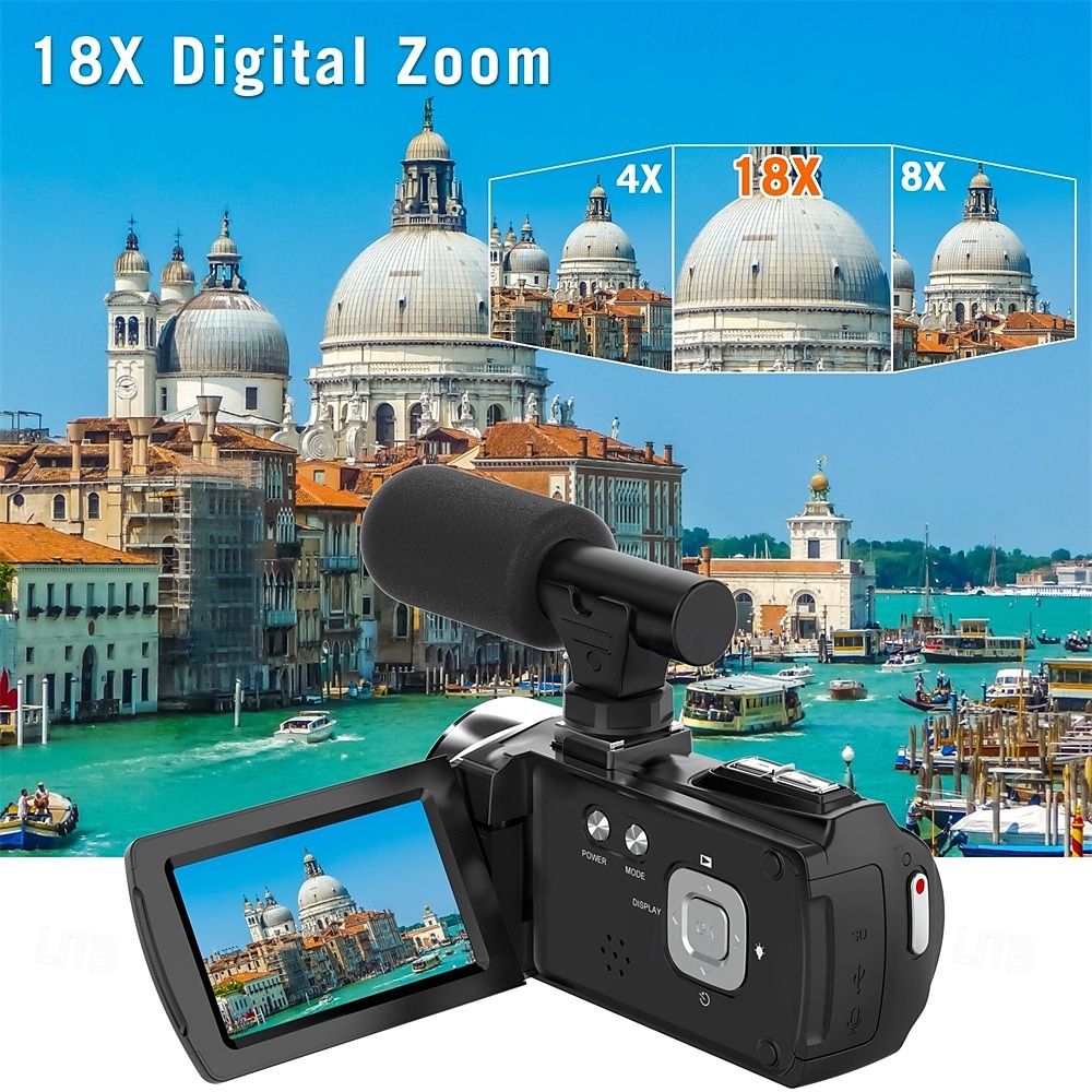 2025年 ビデオカメラ、ビデオカメラ、HD 4K、48MP、ビデオレコーダー、カメラ、ビデオブログ用カメラ、DV、ビデオカメラ、デジタルズーム コレクション – $147.99 –P5