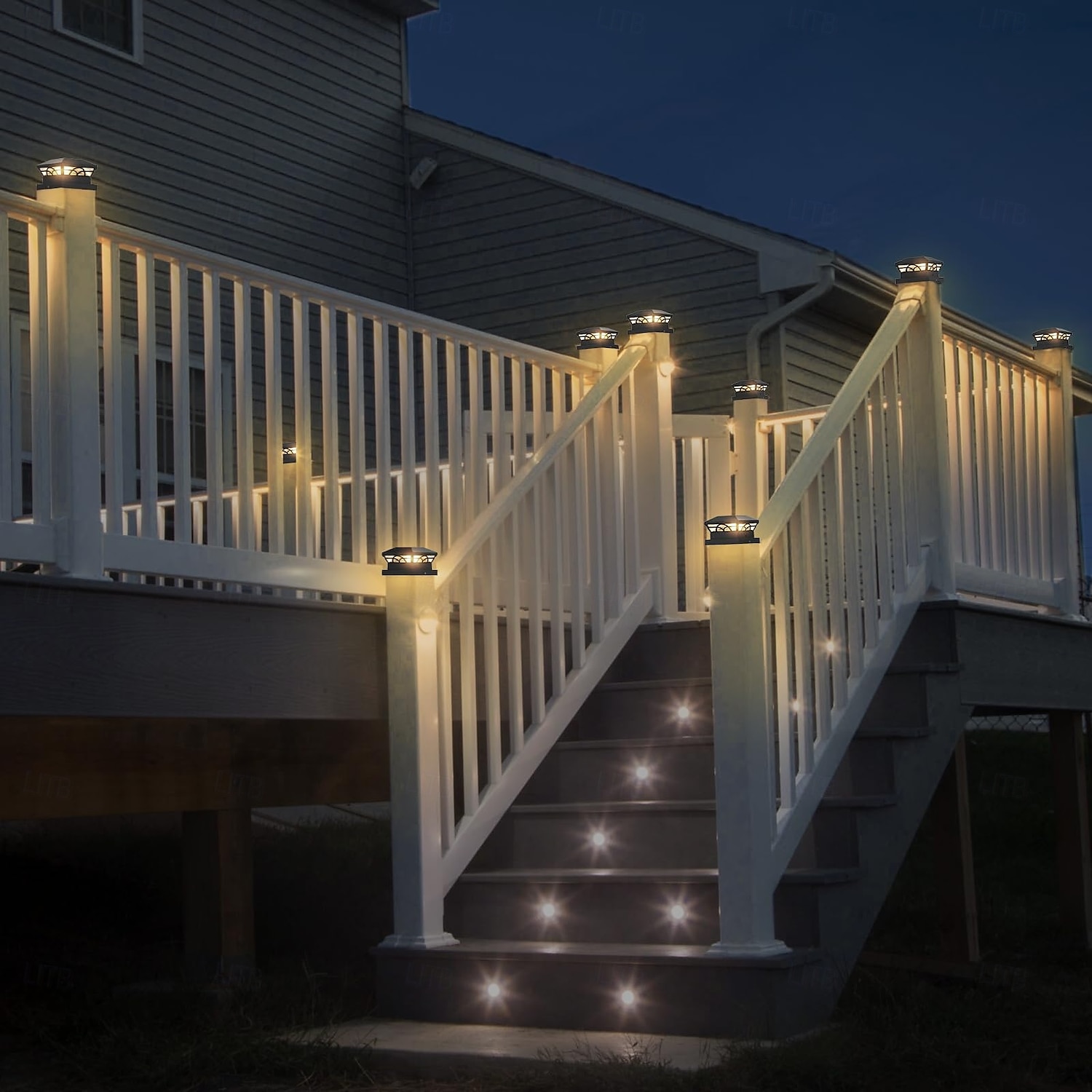 lampada da recinzione a colonna solare - lampada da giardino e cortile per esterni per recinzione con palo in legno, decorazione per ville, lampada a colonna da 4/5 pollici 1 pz. del 2025 a $24.99 –P3