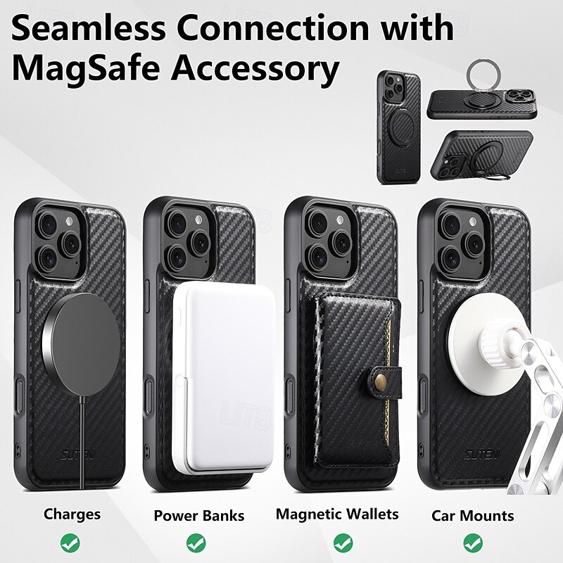 2025年 電話 ケース 用途 iPhone 16 Pro Max プラス iPhone 15 プロマックスプラス iPhone 14 13 12 Pro Max Plus バックカバー スタンド付き 磁石バックル ワイヤレス充電をサポート レトロ風 TPU PUレザー  コレクション – $22.99 –P8