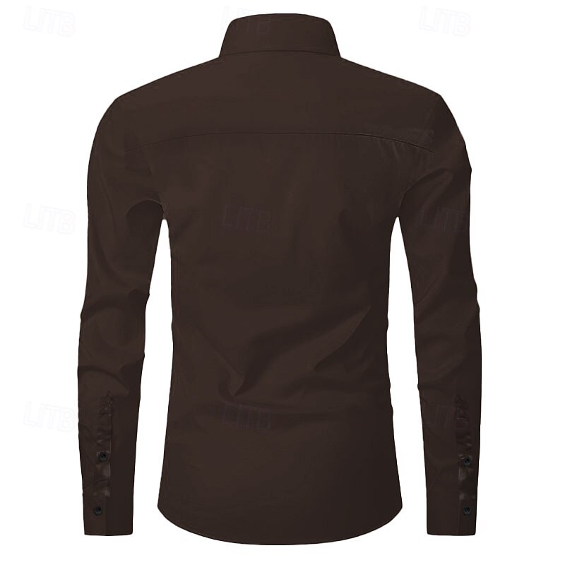 Men's Florals Western Shirt Cowboy Shirt Long Sleeve Western Style Spring Fall Turndown Button Up Brown 2025 - $25.99 –P2