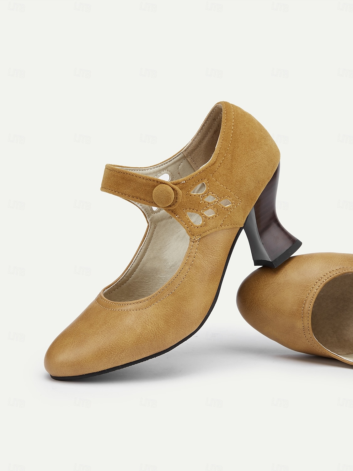 Women's 1930s Vintage Style Mary Jane Pumps with Cutout Design and Mid-Heel, Comfortable Dress Shoes for Office and Formal Events 2025 - $46.99 –P2