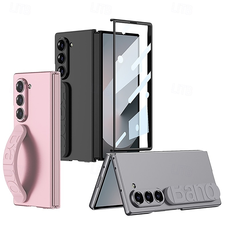 Handy Hülle Handyhüllen Für Samsung Galaxy Z-Falte 6 Z Fold 5 Rückseite Magnetisch Unterstützt kabelloses Laden mit Handschlaufe Retro TPU Silikon 2025 - $24.99 –P1