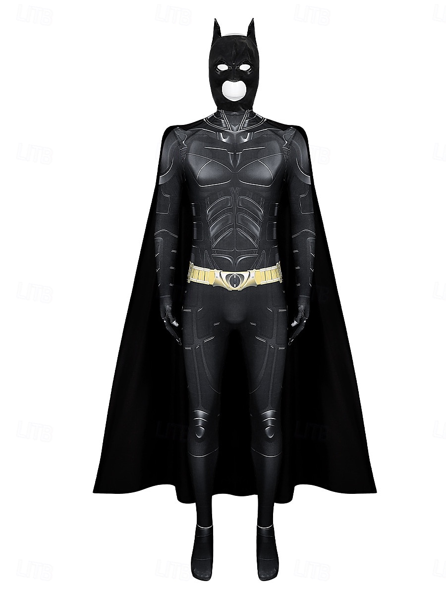 Superhero Bat Man Mask Bodysuits Onesie Costume Movie TV Theme Costumes Movie Cosplay for Men's Adults' Halloween Carnival Mardi Gras Performance Event / Party Bachelorette Party 2025 - $32.99 –P2