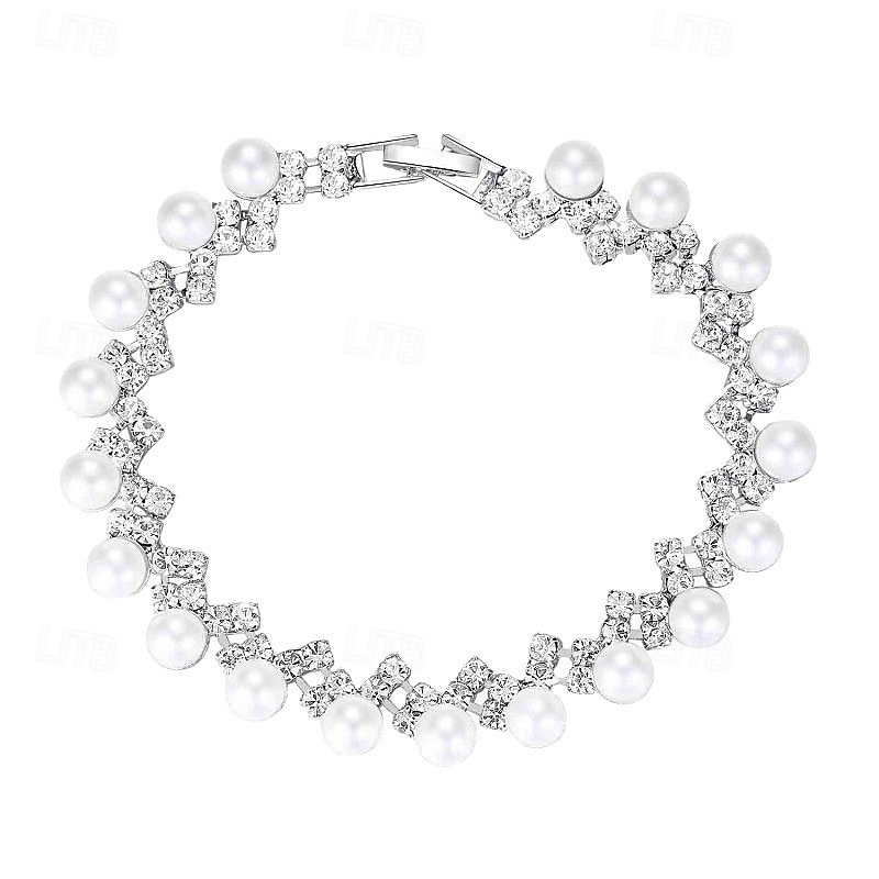 Mujer Brazalete Lujoso Precioso Elegante Legierung Pulsera pulsera Plata Para Fiesta 2025 - $29.99 –P5