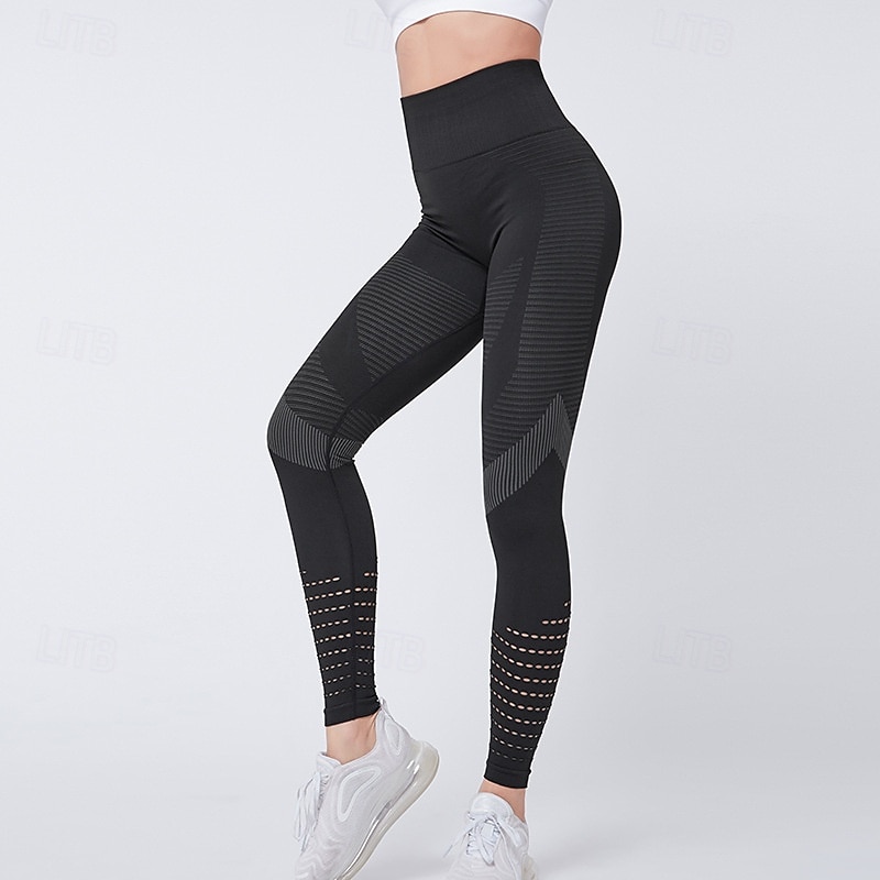 Mujer Pantalones de yoga Mallas Leggings de Yoga Cortado Básico Control de barriga Levantamiento de tope Alta cintura Yoga Entrenamiento de gimnasio Pilates Calzas Cortas Mallas Leggings Moda Negro 2025 - $15.49 –P9