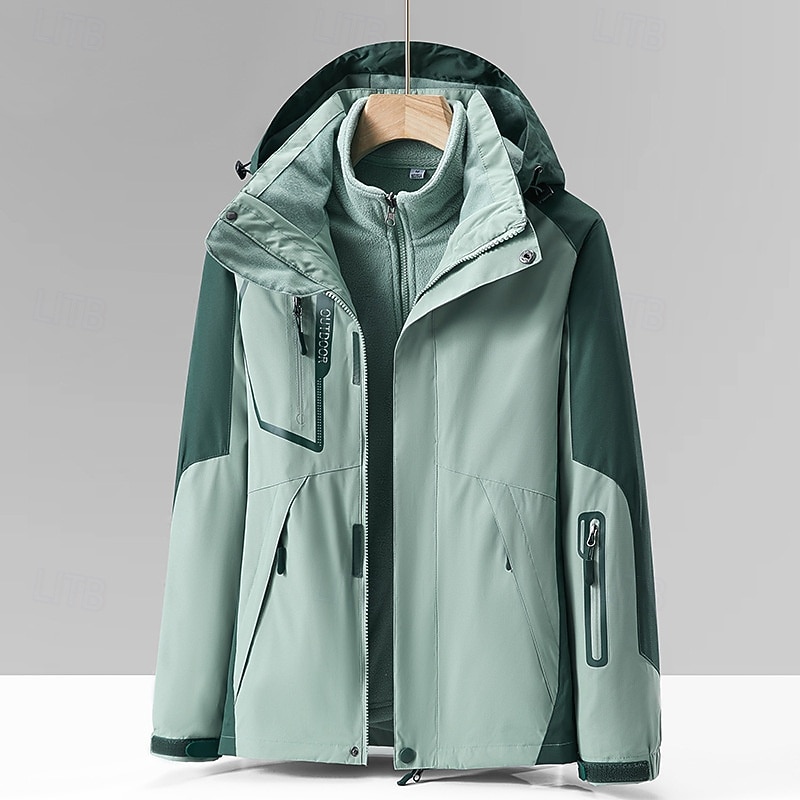 Per donna Giacca Softshell Giubbino da escursione Inverno All'aperto Antivento Resistente all'acqua Giacca 3 in 1 Giacche in pile Giacca a vento Viaggi Nero Avorio Rosa Verde del 2025 a $90.99 –P2