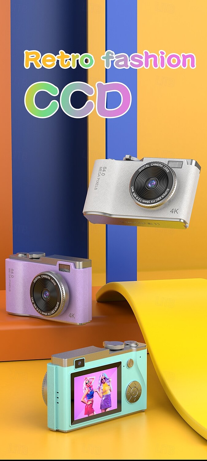 Digital Camera 64MP Compact Camera Pocket Camera 16X Zoom Travel Camera Digicam Retro Style Point and Shoot 2025 - $39.99 –P1