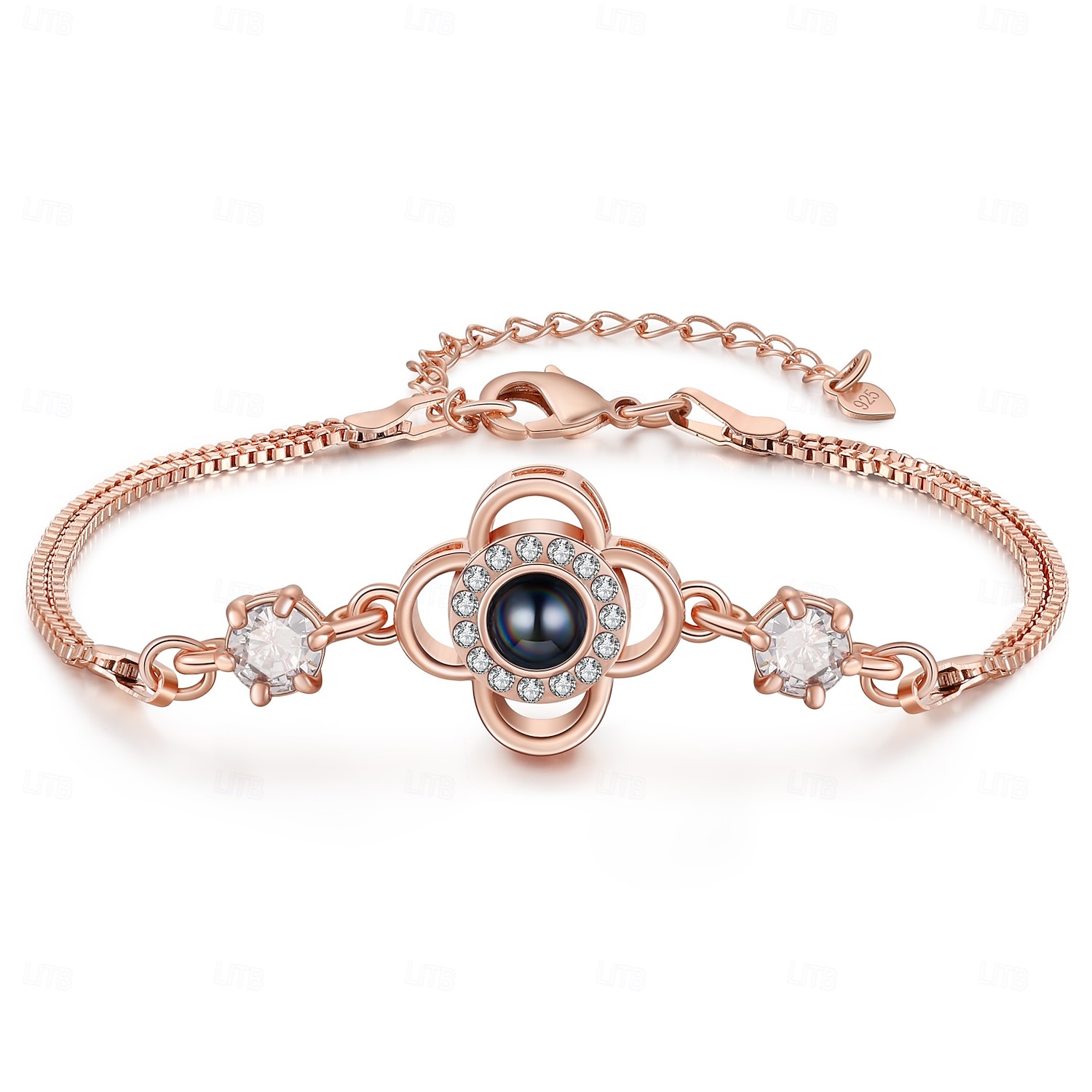 Personalized Projection Bracelet Custom Best Gift for Mom - Photo Bracelet with Embedded Projection Stone, Available in Silver and Rose Gold, Romantic Wedding Gift 2025 - $20.99 –P8