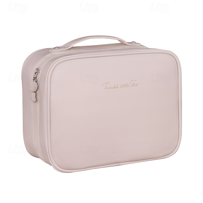 3-in-1 multifunctionele PU cosmetische tas, grote capaciteit en premium draagbare make-up kwasten organizer, reis make-up koffer, Moederdag cadeau voor vrouwen 2025 - $21.99 –P4