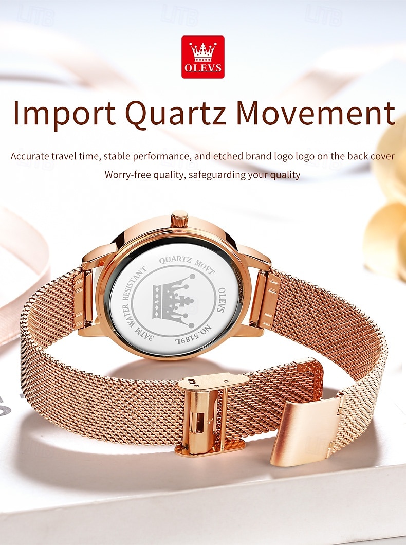 OLEVS Women Quartz Watch Fashion Casual Wristwatch Luminous Waterproof Decoration Stainless Steel Watch 2025 - $43.99 –P9