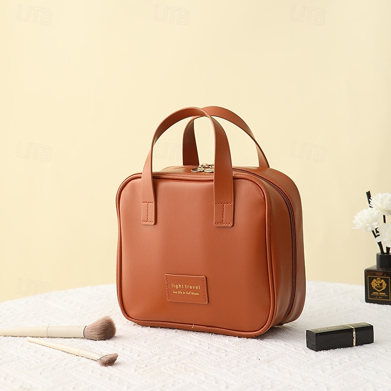 Multi-Layered Shell-Shaped Cosmetic Bag,PU Large-Capacity Portable Makeup Organizer, Stylish Travel Handheld Storage Bag 2025 - $11.49 –P6